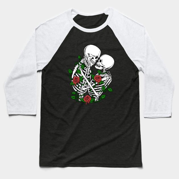 Skulls Lovers Baseball T-Shirt by coffeeman